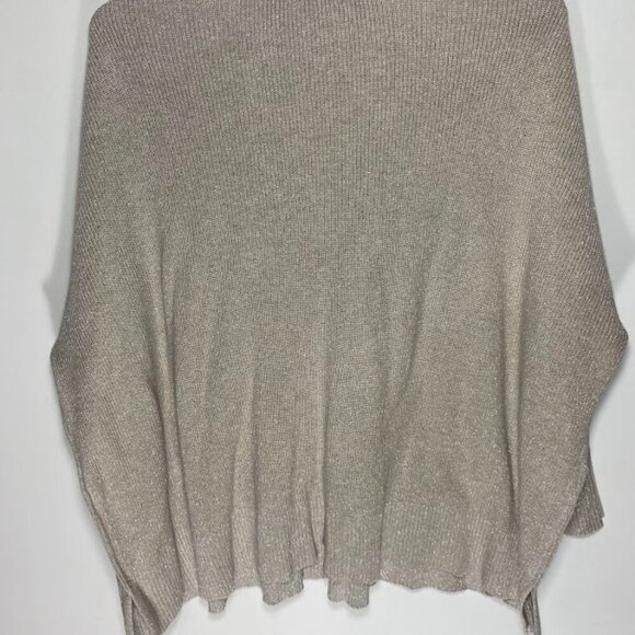 Tommy Bahama Shimmer Bonita Zip Poncho in Camel Heather - Picture 5 of 6